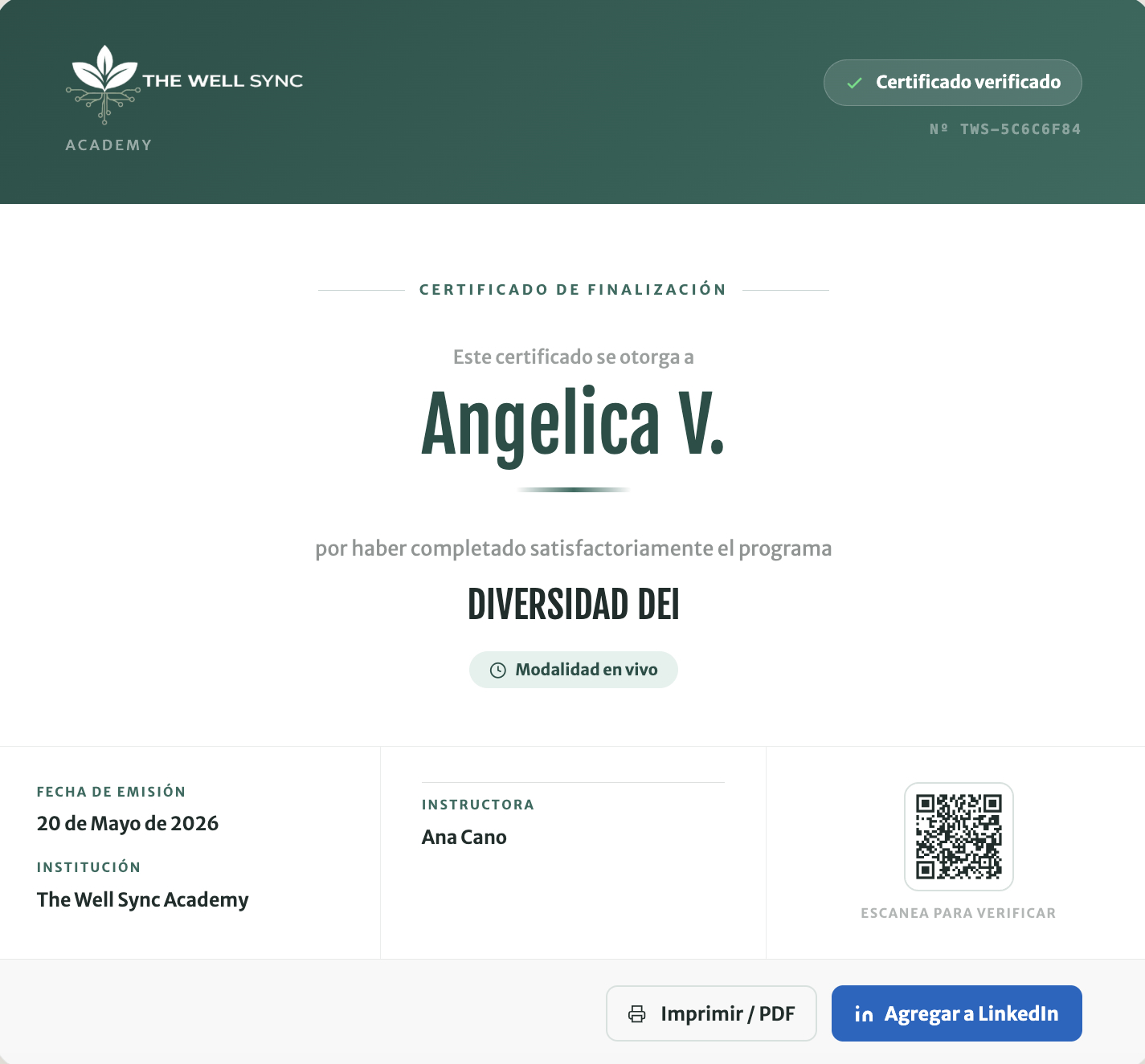 Certificados verificados